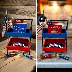 ⤵️🆕 Patriotic Handmade Reversible Block